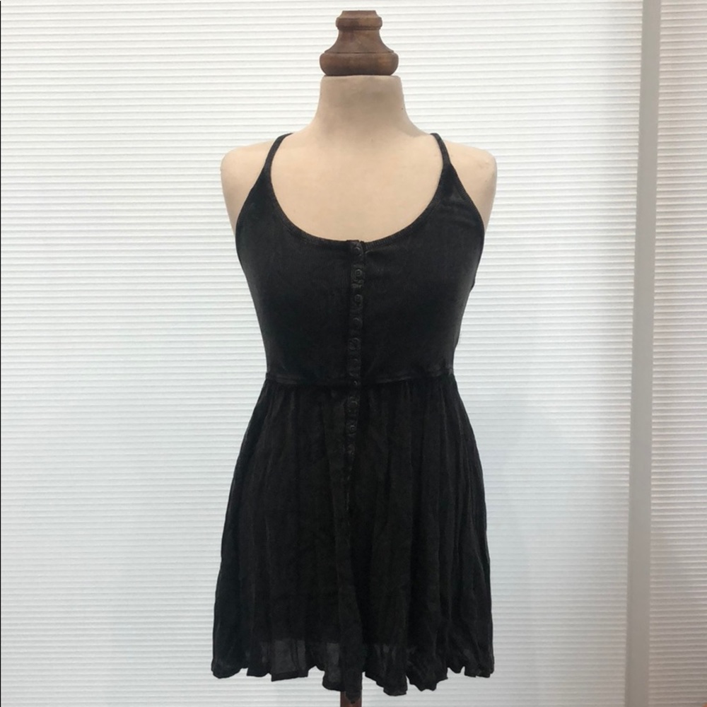 Dark grey Ecoté dress with cross-strap back
